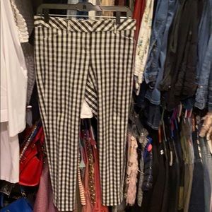 Black and white checkered editor pant